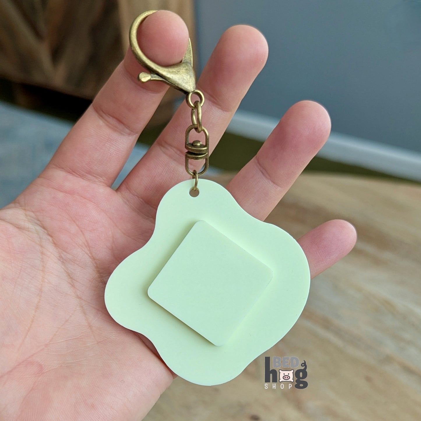 Butter Pat Acrylic Bag Charm