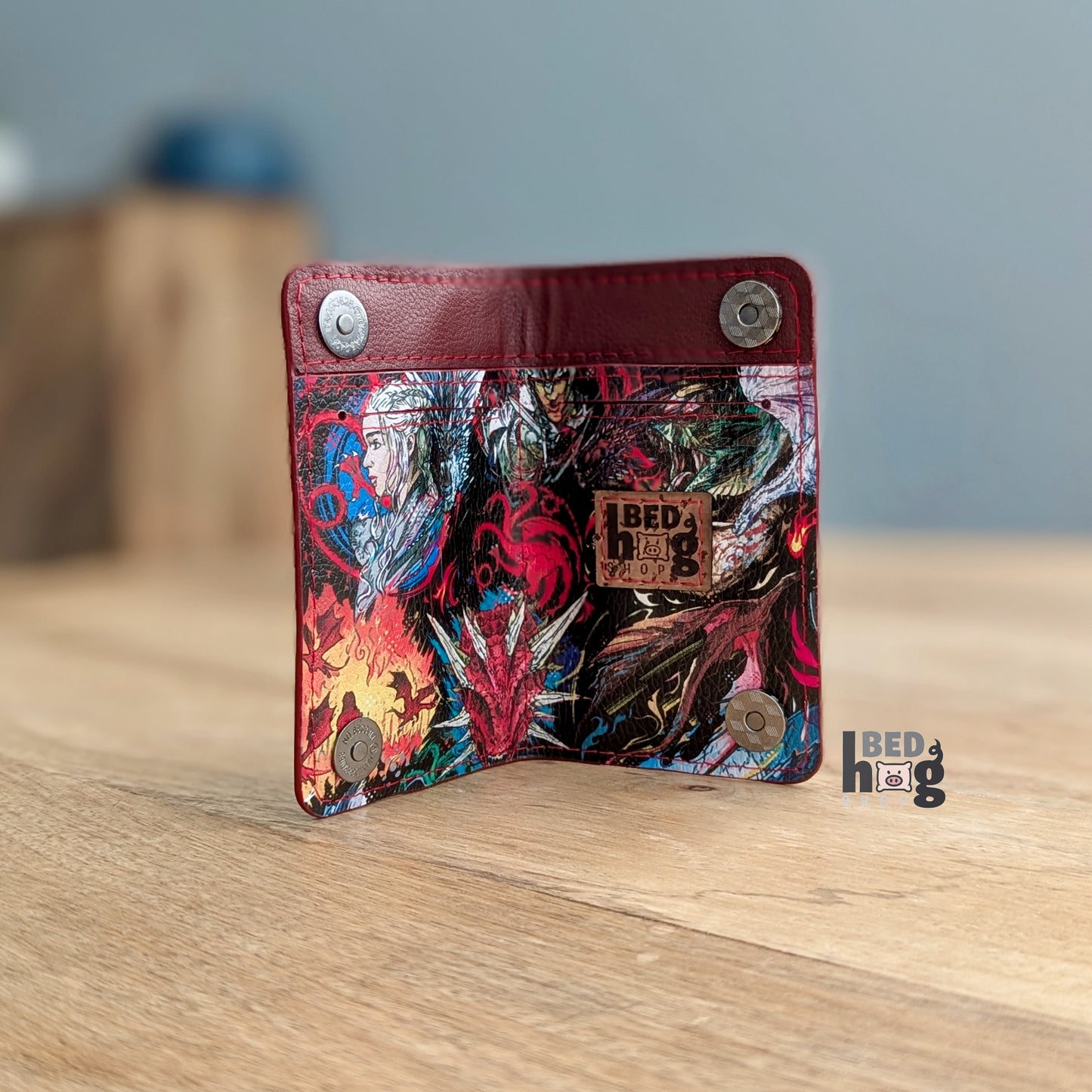 Fire and Blood Slim Wallet