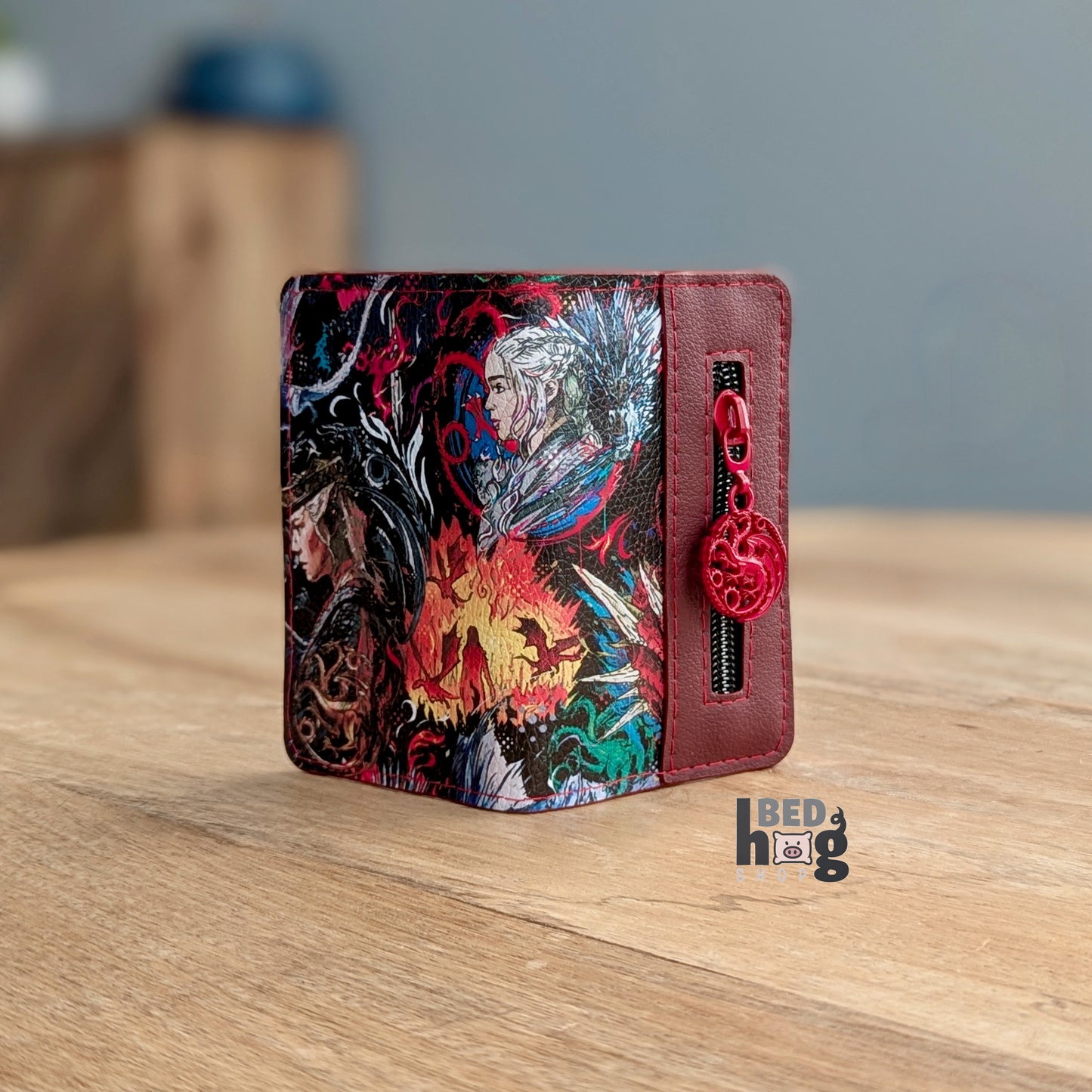 Fire and Blood Slim Wallet