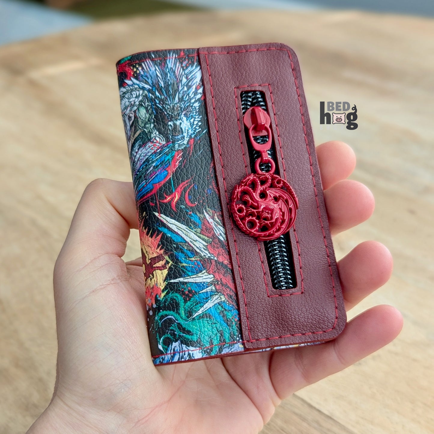 Fire and Blood Slim Wallet