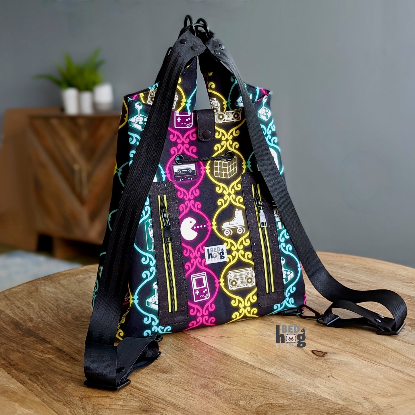 Back to the Arcade Drawstring Convertible Bag