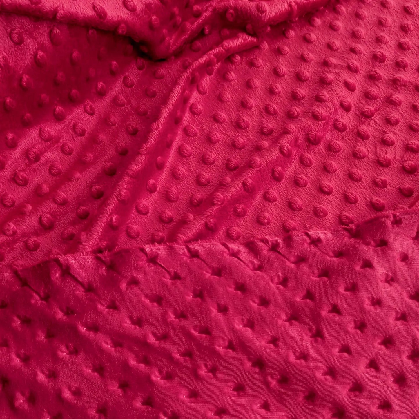 Destash of Bubble Microfiber Plush Fabric in Red (by the yard)