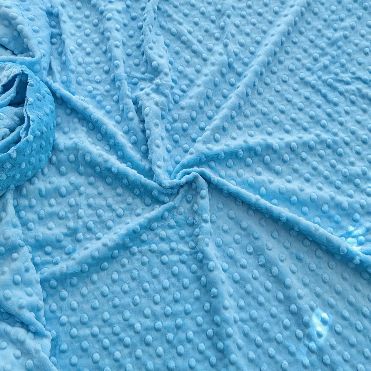 Destash of Cuddle Dimple Dot Minky Fabric in Turquoise by Shannon Fabrics