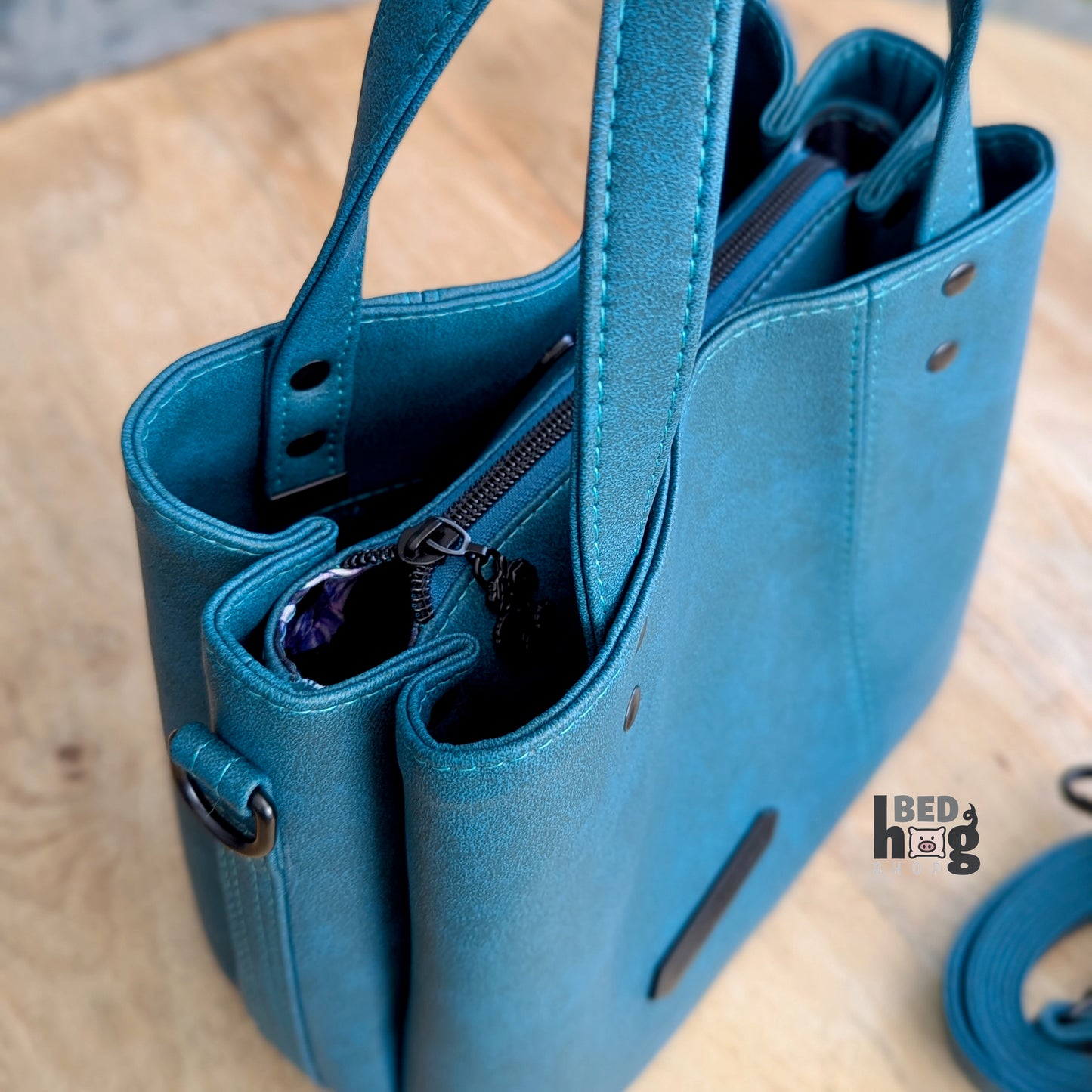 Teal Appeal Divided Handbag