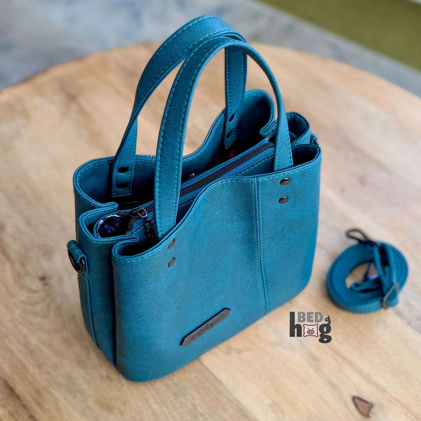 Teal Appeal Divided Handbag