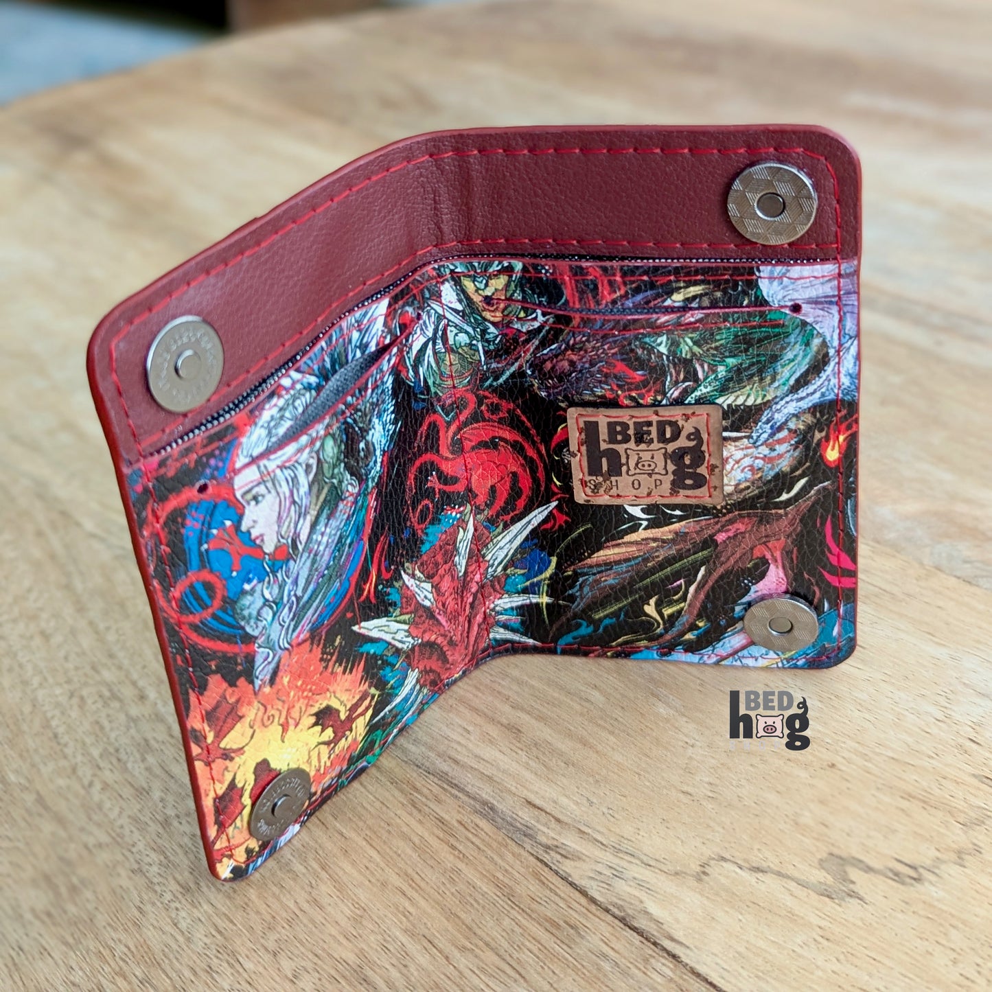 Fire and Blood Slim Wallet