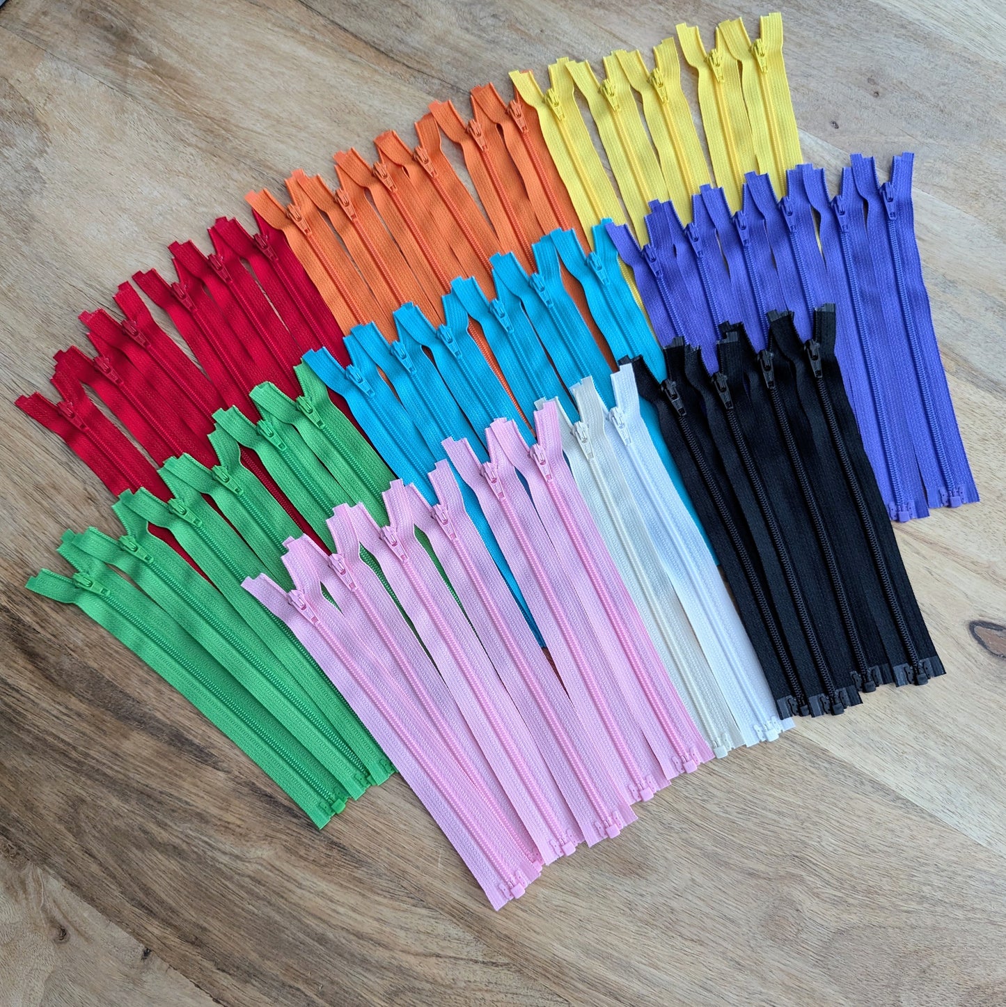 Destash Lot of 47 Zippers - 7" #3 nylon separating zippers in Assorted Colors