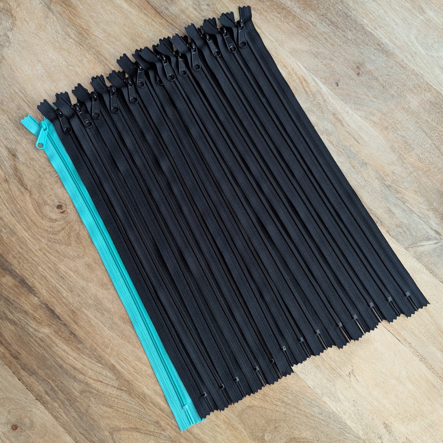 Destash Lot of 14 Zippers - 16" nylon closed-end zippers