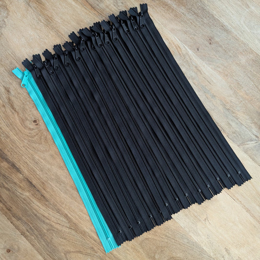 Destash Lot of 14 Zippers - 16" nylon closed-end zippers