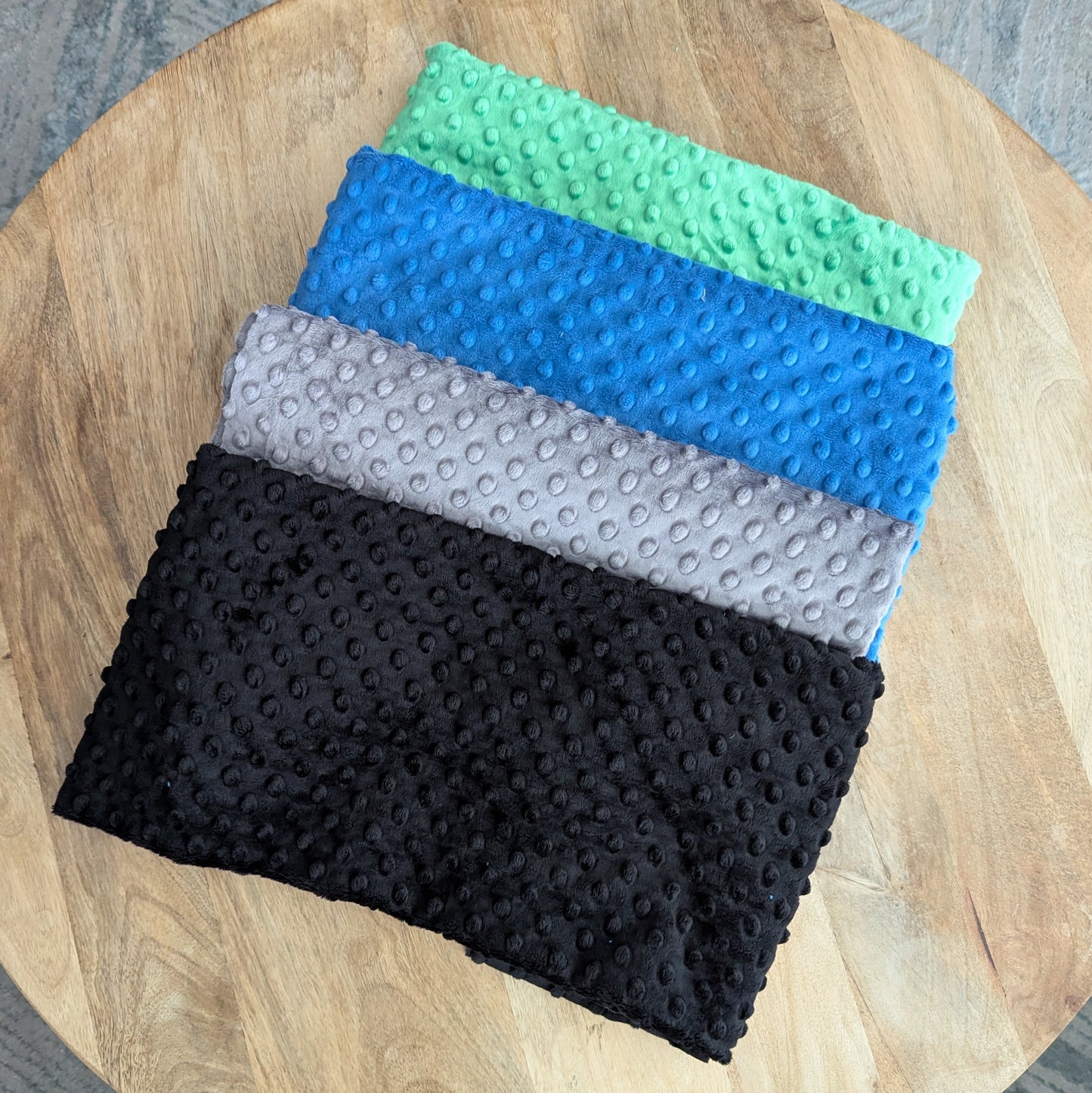 Destash Lot of Premium, Raised Dot Textured Plush Fabric Remnants