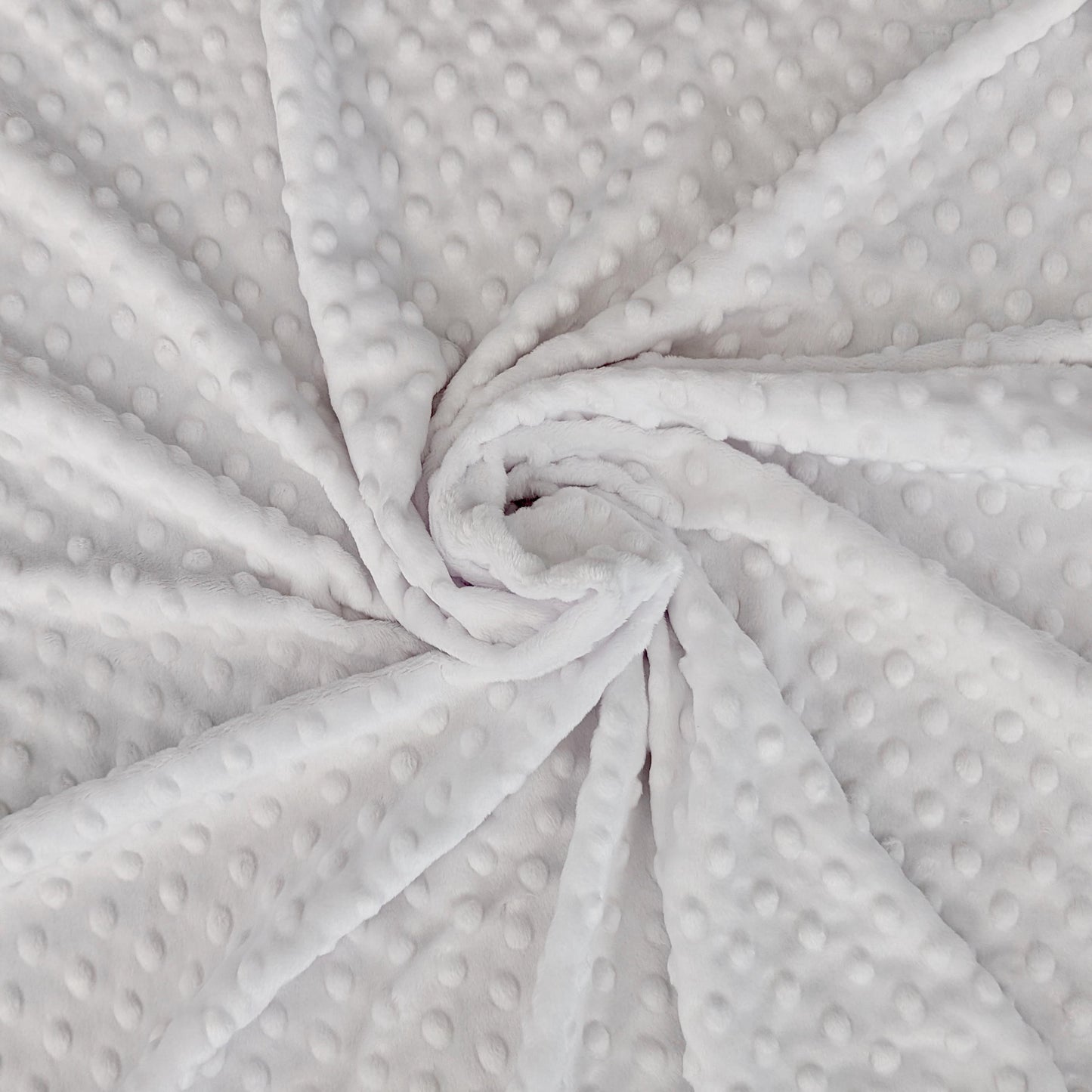 Destash of Premium, Raised Dot Textured Plush Fabric in White (40" x WOF)