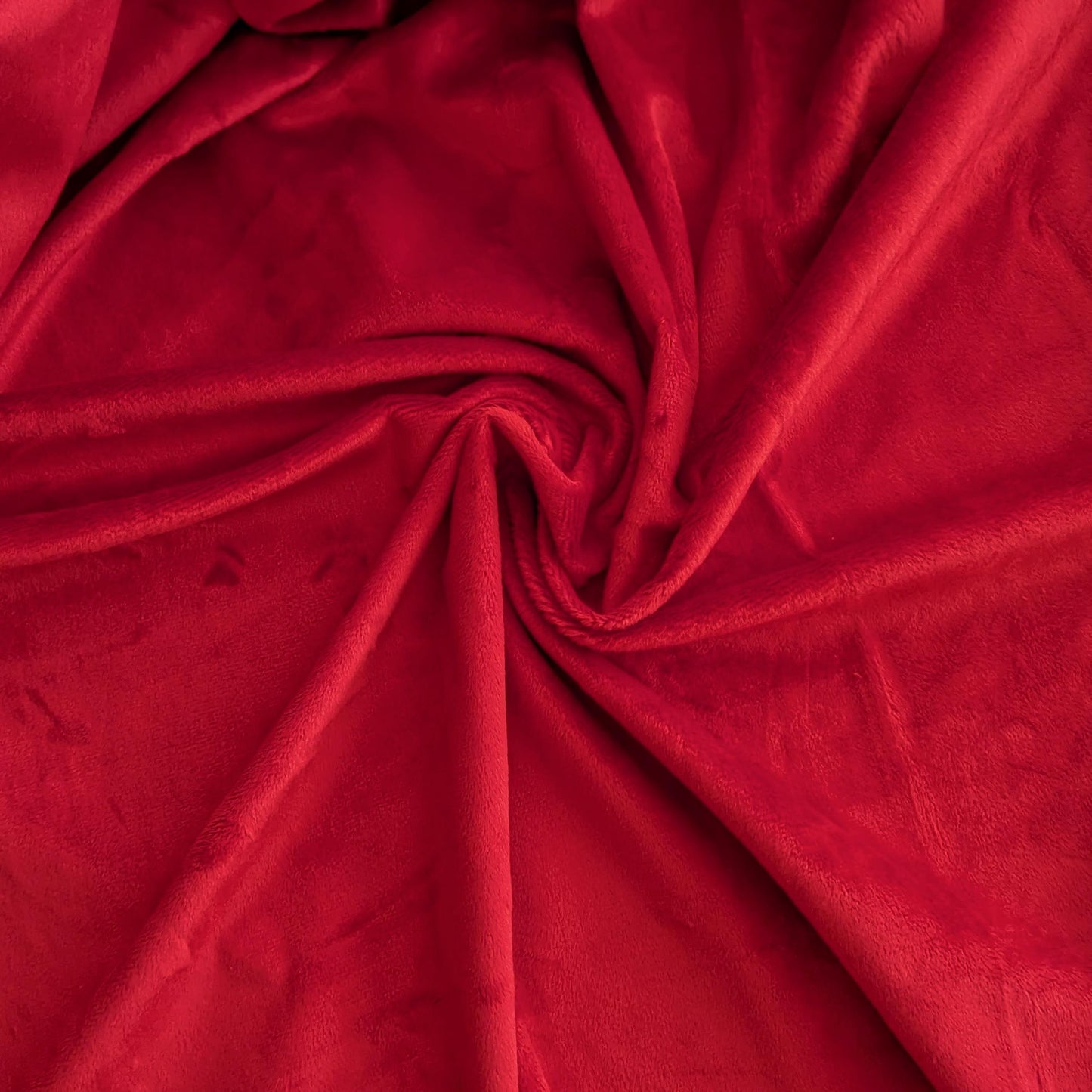 Destash of Premium, Ultra-Soft Plush Fabric in Red (by the yard)