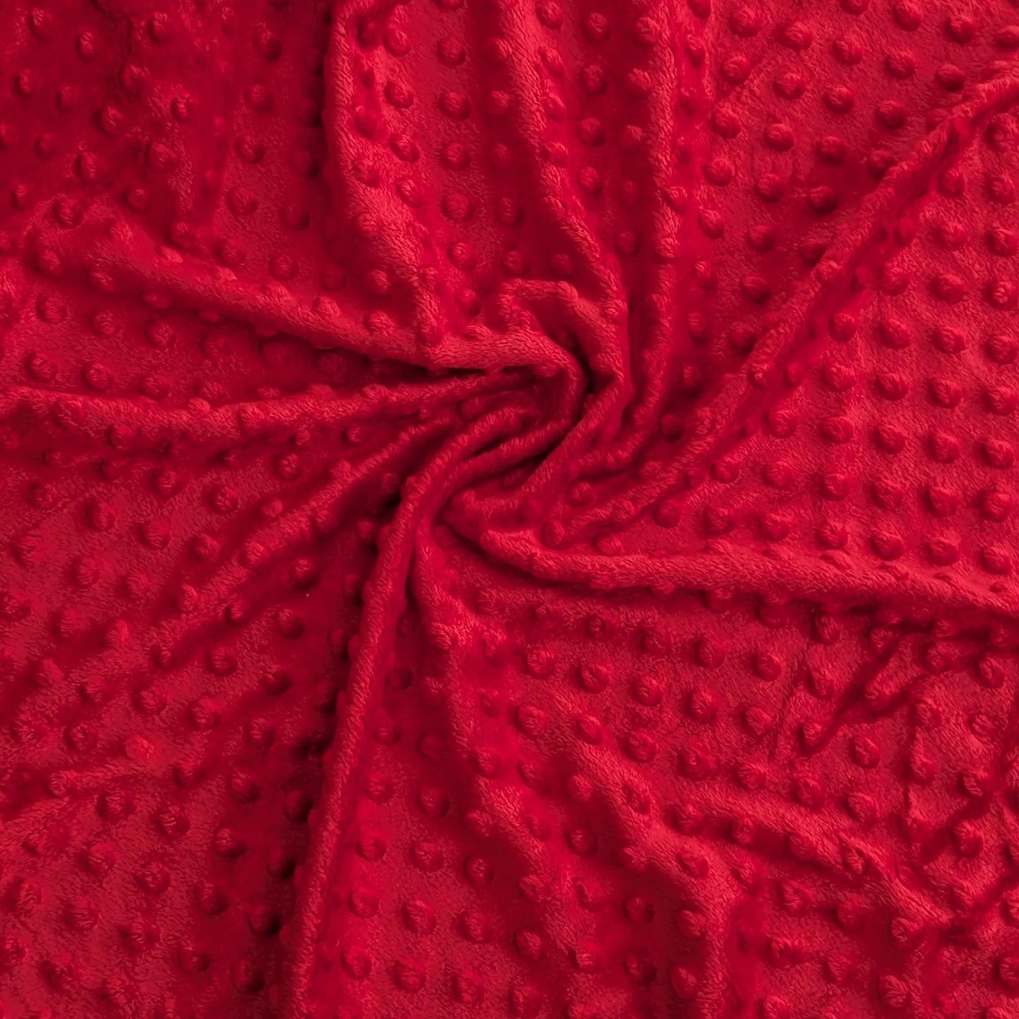 Destash of Bubble Microfiber Plush Fabric in Red (by the yard)