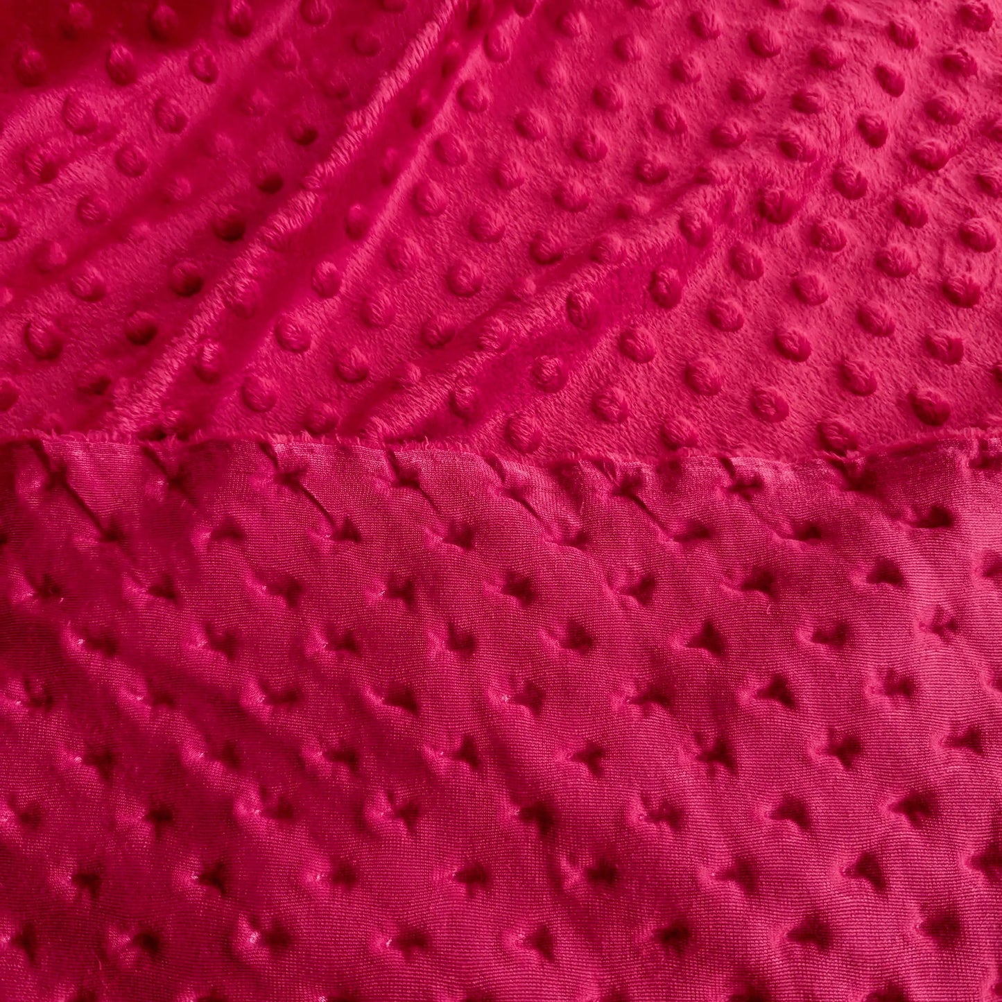 Destash of Bubble Microfiber Plush Fabric in Red (by the yard)