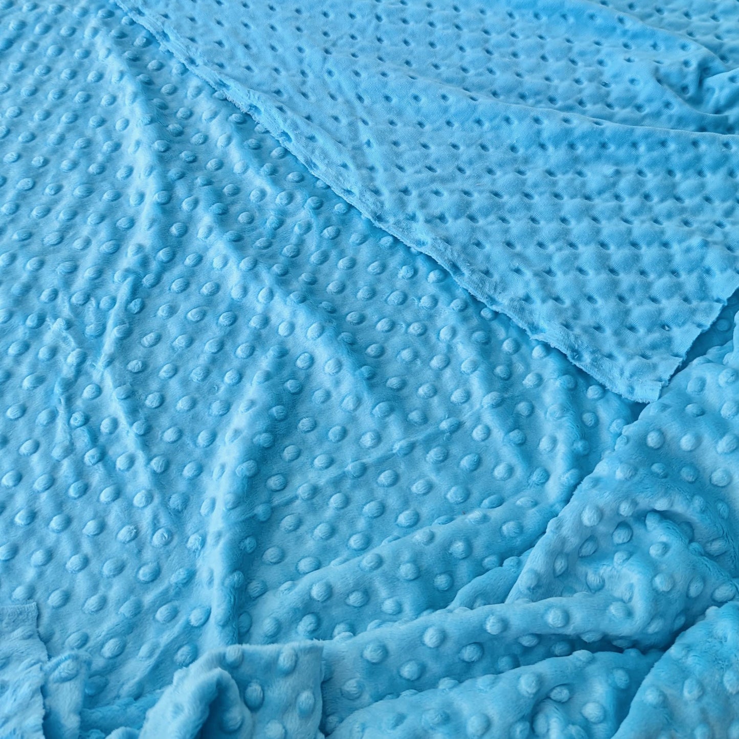 Destash of Cuddle Dimple Dot Minky Fabric in Turquoise by Shannon Fabrics