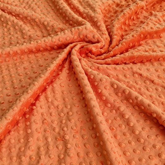 Destash of Cuddle Dimple Dot Minky Fabric in Orange by Shannon Fabrics
