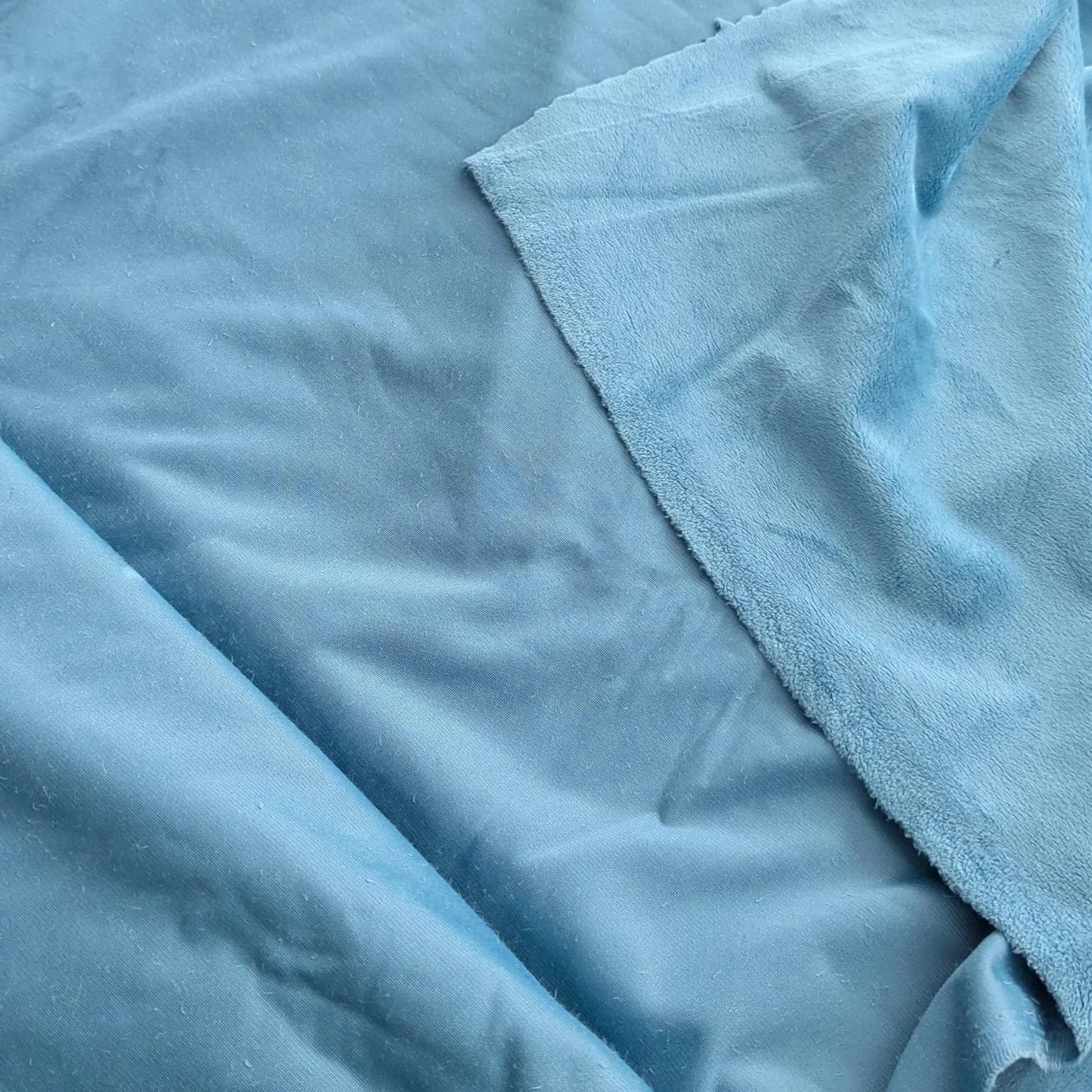 Destash of Premium, Ultra-Soft Plush Fabric in French Blue (by the yard)