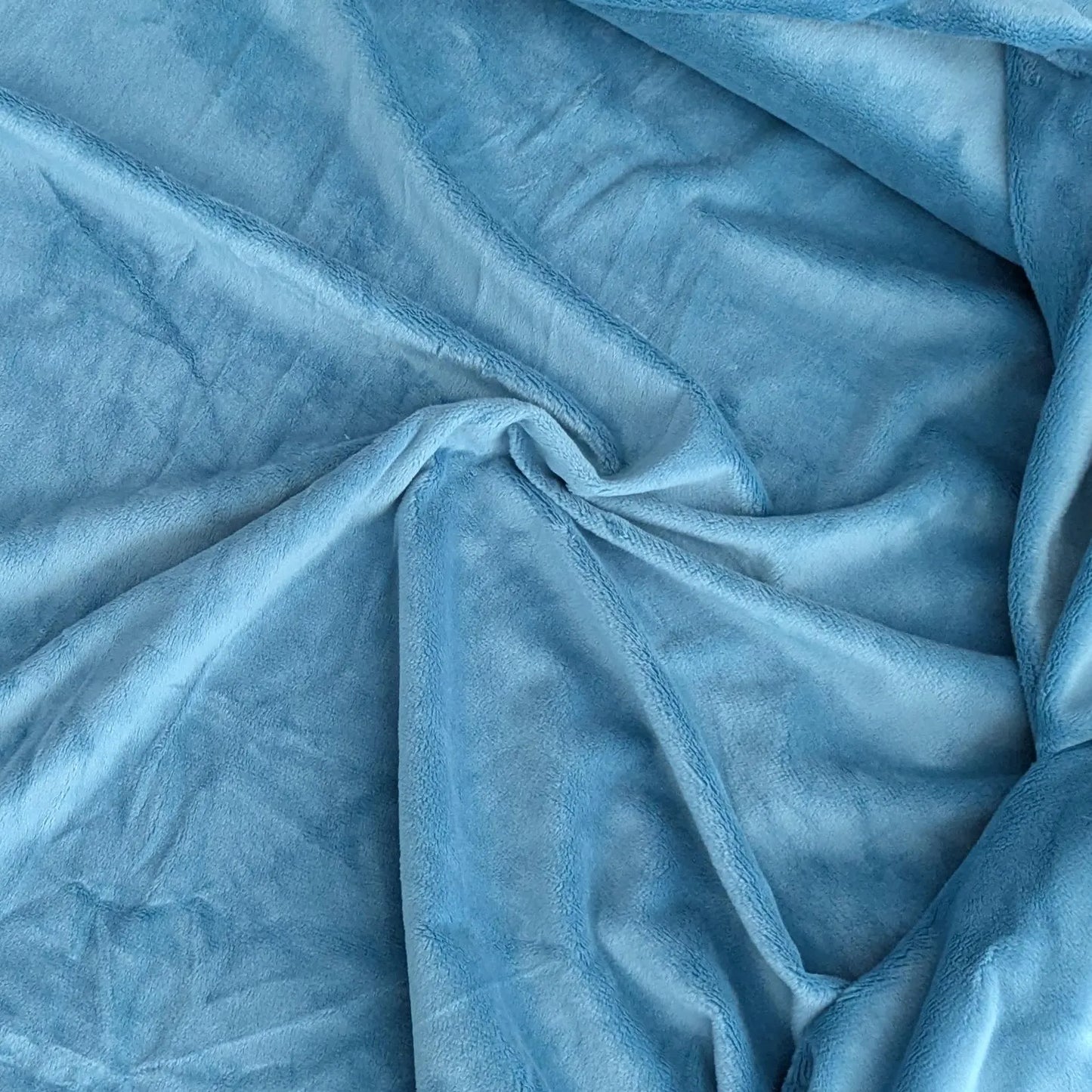 Destash of Premium, Ultra-Soft Plush Fabric in French Blue (by the yard)