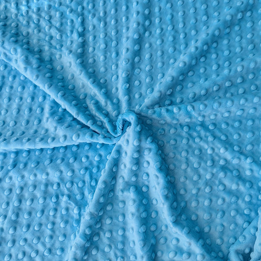 Destash of Cuddle Dimple Dot Minky Fabric in Turquoise by Shannon Fabrics