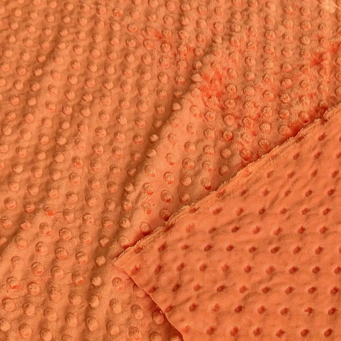 Destash of Cuddle Dimple Dot Minky Fabric in Orange by Shannon Fabrics
