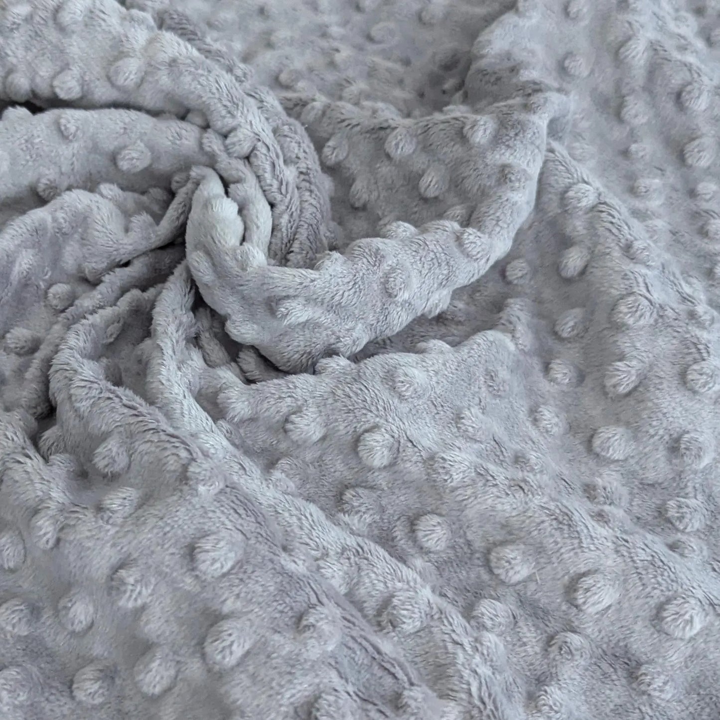 Destash of Cuddle Dimple Dot Minky Fabric in Silver by Shannon Fabrics