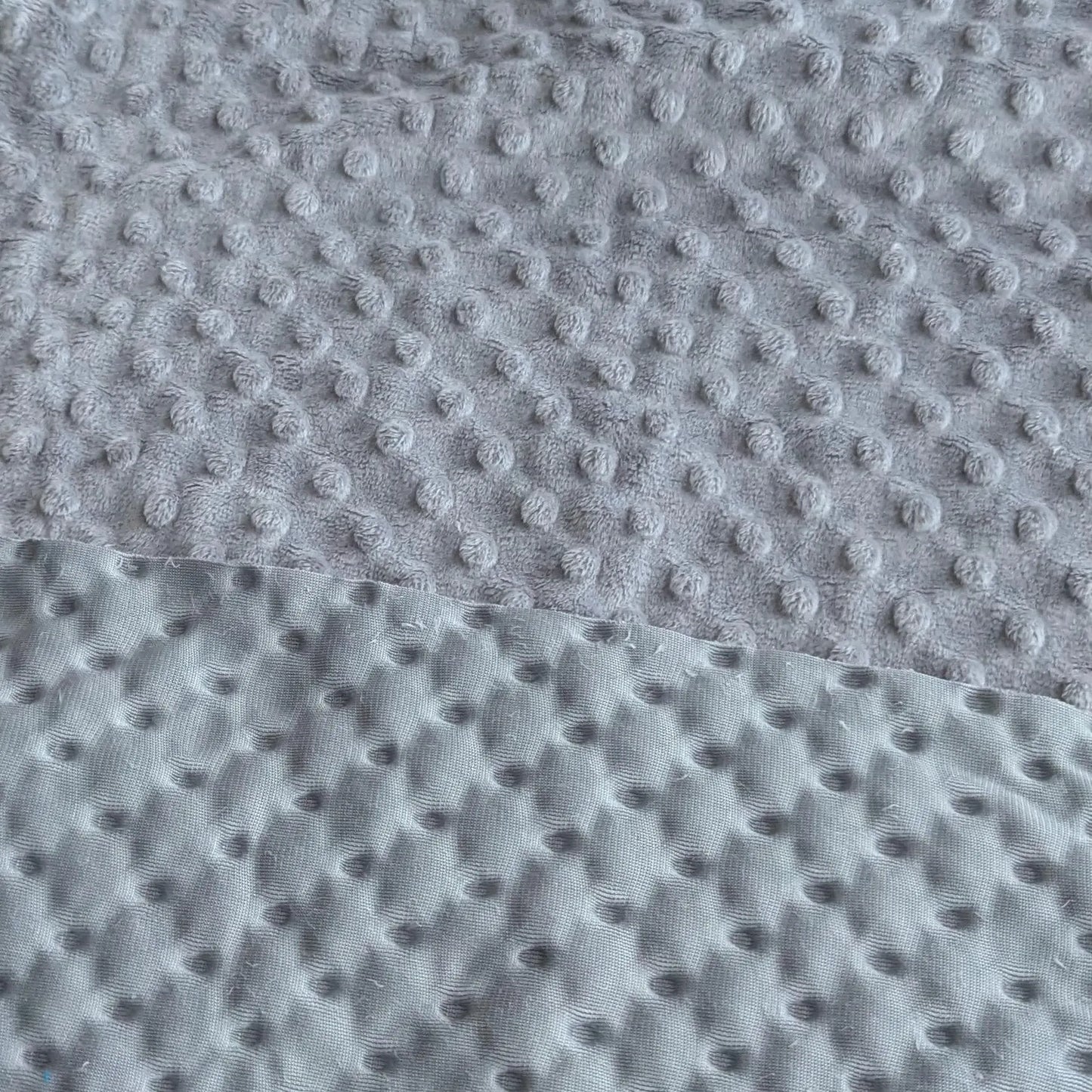 Destash of Cuddle Dimple Dot Minky Fabric in Silver by Shannon Fabrics